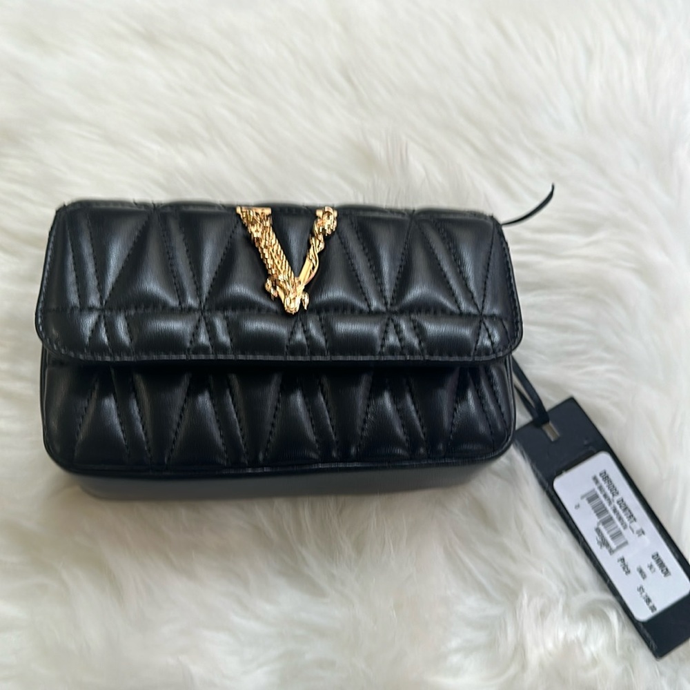 Versace Virtus Quilted Napa bag